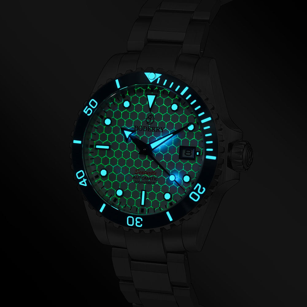 SEATURTLE.OCEAN(TITANIUM) - Automatic Titanium Diver Watch | Arctic/Ti-bracelet
